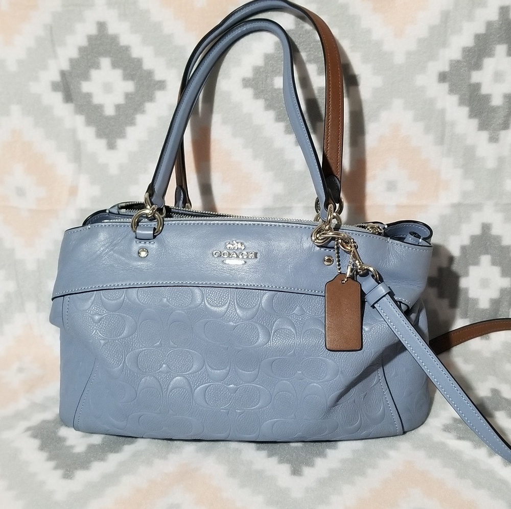 Sky blue Coach Purse with wallet